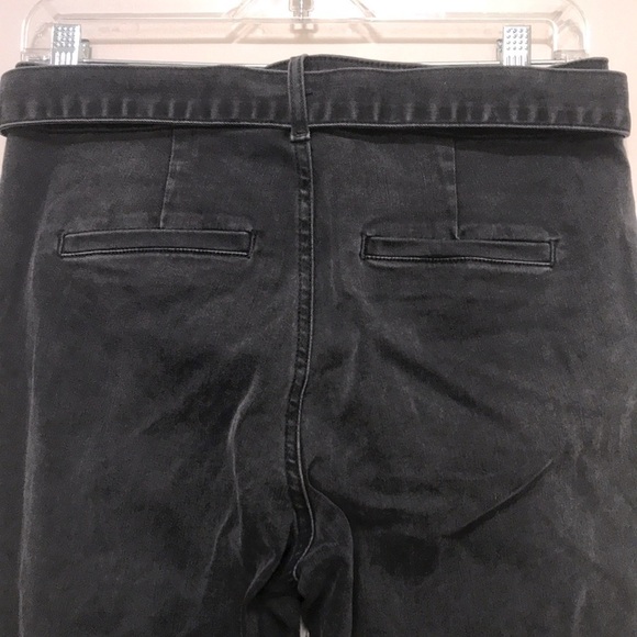 Nydj Marilyn Straight lift tuck jeans with waist tie size 6 black high rise - Picture 5 of 13